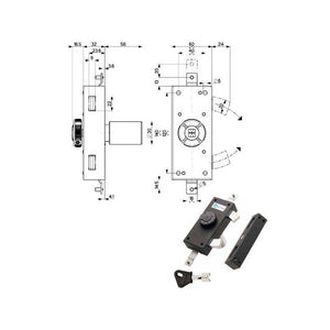 Serratura Ferroglietto Triplice 35381 Mottura