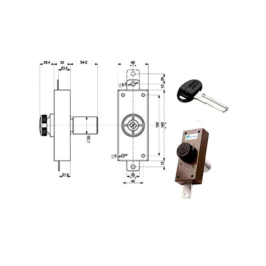 Serratura Ferroglietto Verticale 30 34326 Mottura