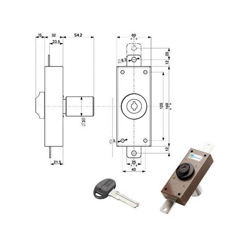 Serratura Ferroglietto Verticale 34324 Mottura