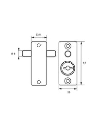 Fermo per finestre scorrevoli e a battente, a chiave, bianco - THIRARD