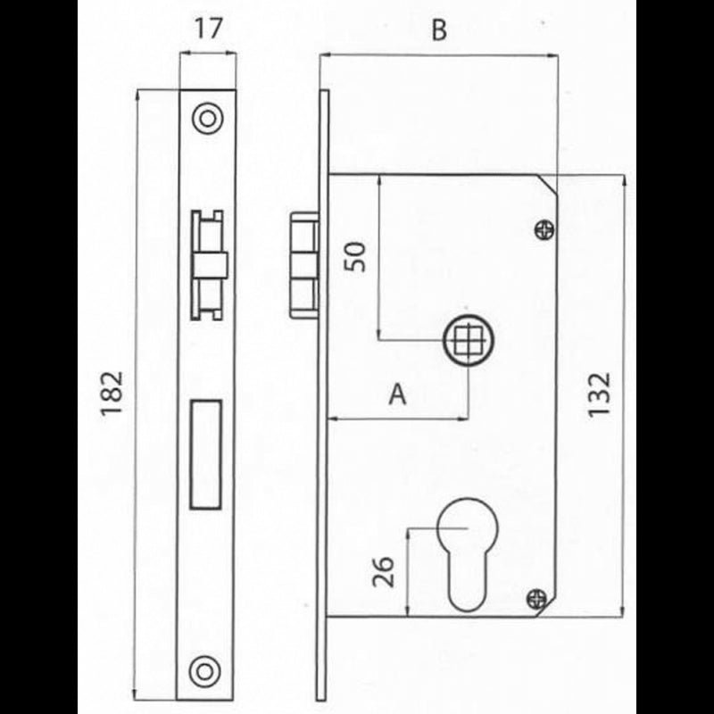 SERRATURA INCASSO OTT. CROM