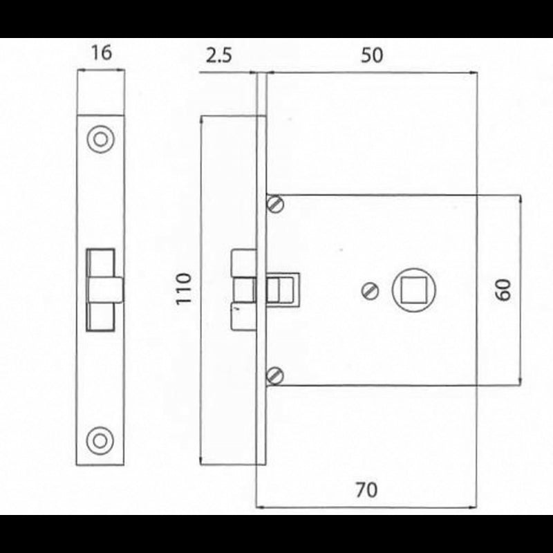 SERRATURA INCASSO MM.70X60 OT.CROM.