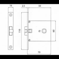 SERRATURA INCASSO MM.70X60 OT.CROM.