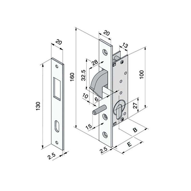 Serratura Inf.All 108.16.01.0 Welka