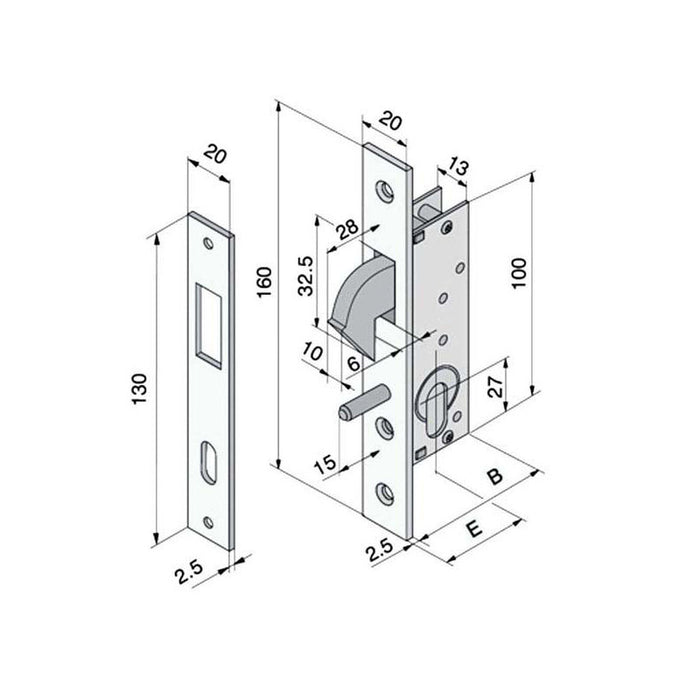 Serratura Inf.All 108.16.01.0 Welka