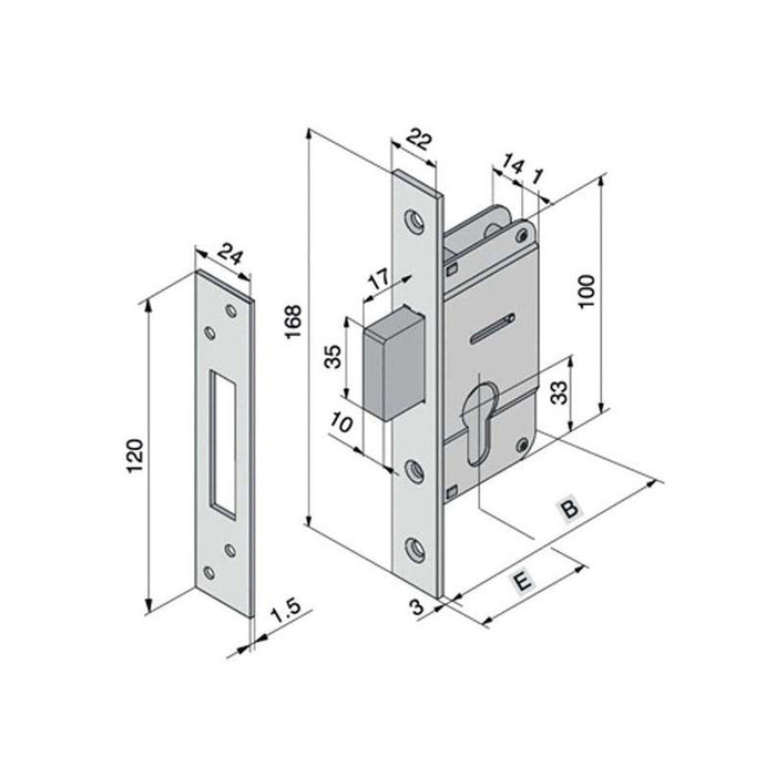 Serratura Inf.All 109.30.01.0 Welka