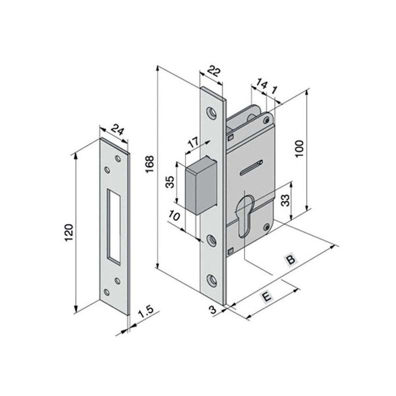 Serratura Inf.All 109.30.01.0 Welka