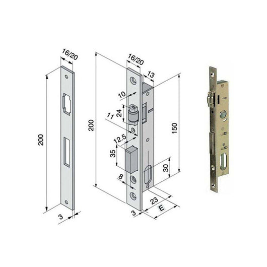 Serratura Inf.All F20 110.15.02.0 Welka
