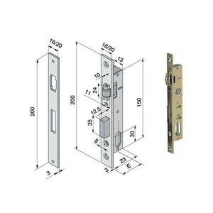 Serratura Inf.All F20 110.15.02.0 Welka