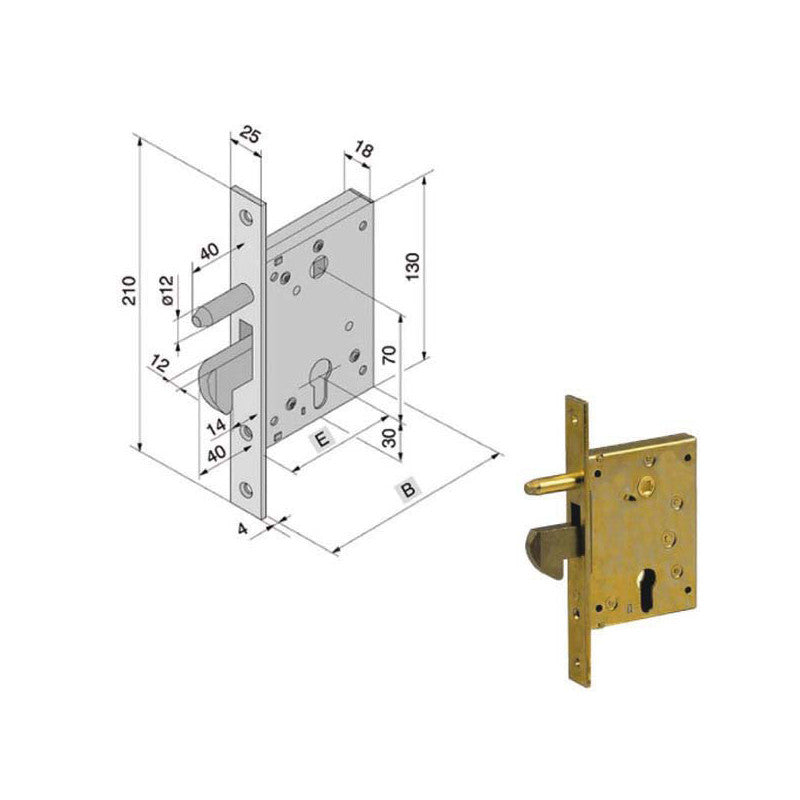 Serratura Inf.Ferro 057.50.00.0 Welka