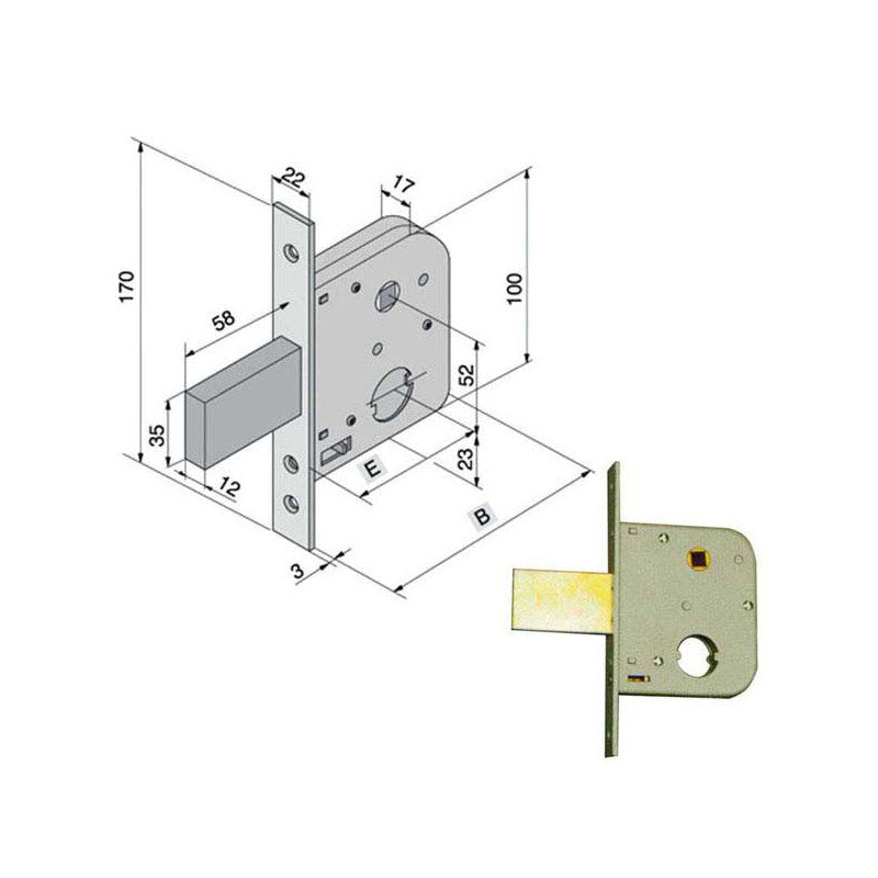Serratura Inf.Ferro 075.50.00.0 Welka