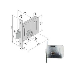 Serratura Inf.Ferro 605.00.00.1 051.50.00.0 Welka