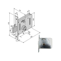 Serratura Inf.Ferro 605.00.00.1 053.50.00.0 Welka
