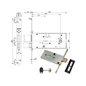 Serratura Infilare Fasce All 41812 Mottura