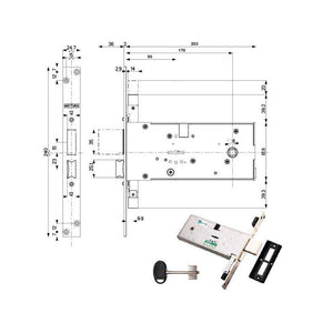 Serratura Infilare Fasce All 41823/90 Mottura