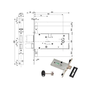 Serratura Infilare Fasce All 41823 Mottura