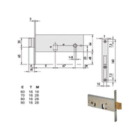 Serratura Infilare Fasce All 44155-80-0 Cisa