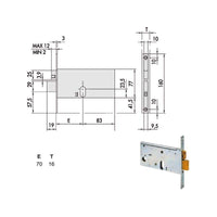 Serratura Infilare Fasce All 44470-70-0 Cisa