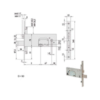 Serratura Infilare Fasce All 57357-90-0 Cisa