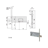 Serratura Infilare Fasce All 57360-90-0 Cisa