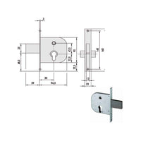 Serratura Infilare Ferro 42312-50-0 Cisa