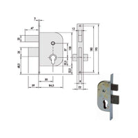 Serratura Infilare Ferro 42512-50-0 Cisa