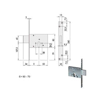 Serratura Infilare Ferro 56013-60-0 Cisa