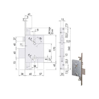 Serratura Infilare Ferro 56255-60-0 Cisa