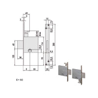 Serratura Infilare Ferro 57020-60-0 Cisa