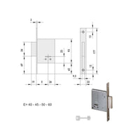 Serratura Infilare Ferro 57220-45-0 Cisa