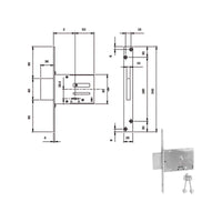 Serratura Infilare Ferro Dm E70 Ka 661704N.K Iseo