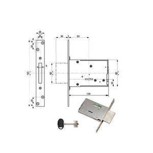 Serratura Infilare Ferro Ka 40704 Mottura