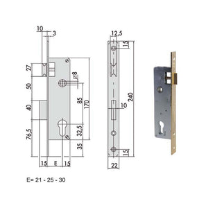 Serratura Infilare Legno 5C011-20-0 Cisa