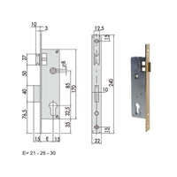 Serratura Infilare Legno 5C011-25-0 Cisa