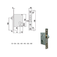 Serratura Infilare Montanti All 45110-40-0 Cisa