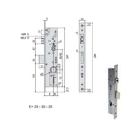 Serratura Infilare Montanti All 49225-25-0 Cisa