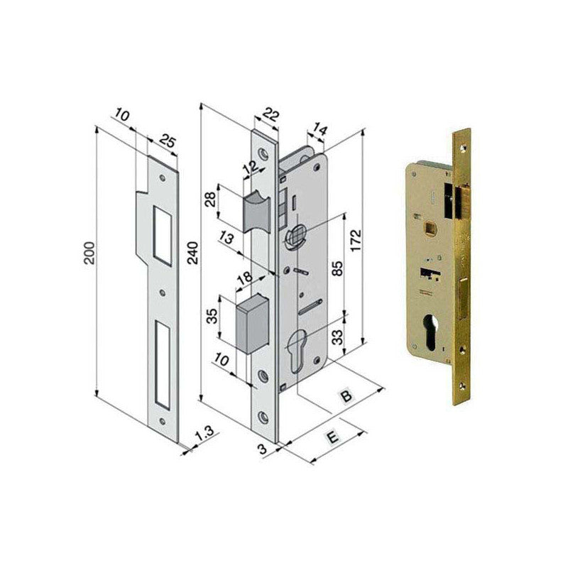 Serratura Inf.Legno 015.40.00.0 Welka