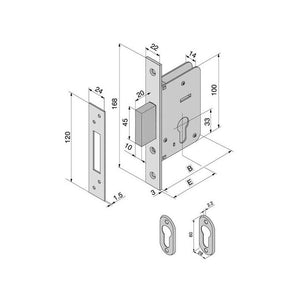 Serratura Inf.Legno 020.50.00.04Be Welka