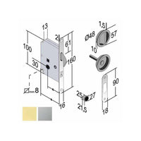 Serratura Inf.Legno Scorrevoli E50 Bagno Ol Bon Gb