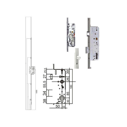 Serratura Inf.Multipunto Sicurtop E40 1685 Agb