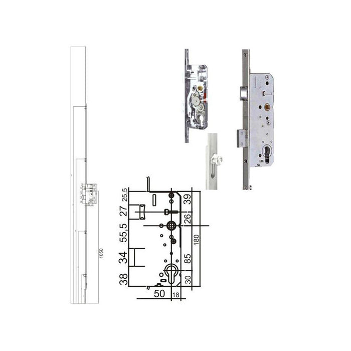 Serratura Inf.Multipunto Sicurtop E40 1685 Agb