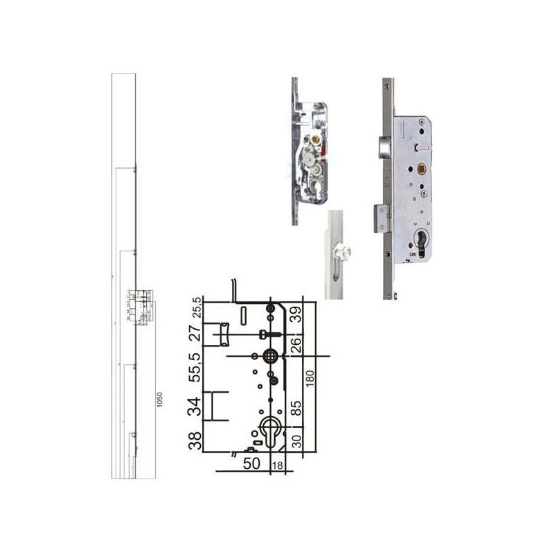 Serratura Inf.Multipunto Sicurtop E40 1685 Agb