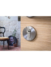 Mezzo Cilindro europeo Federal, 30x10mm, nichel, antisfilamento, antitrapano, 4 chiavi  - THIRARD