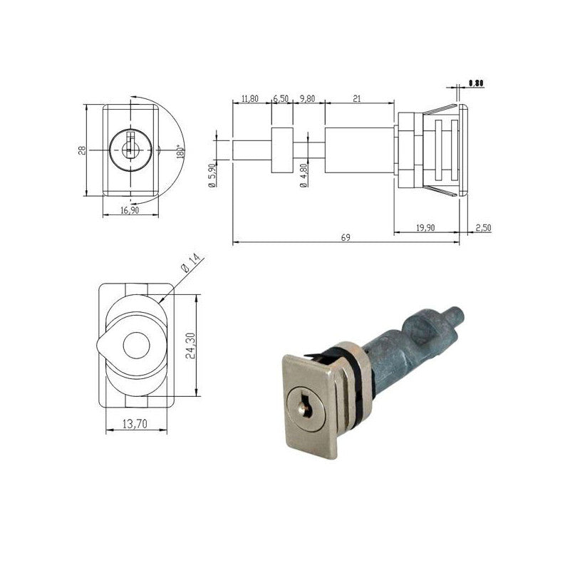 Serratura Mobili App.Bussola 163431 Omr