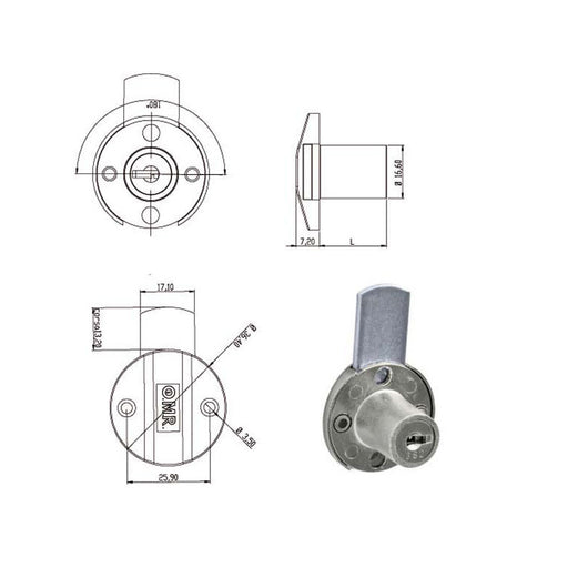 Serratura Mobili App.Catenaccio Sup. 220300 Omr