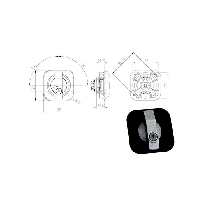 Serratura Mobili App.Maniglia 165627 Omr