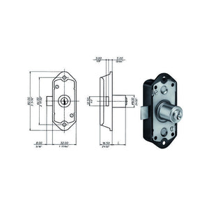 Serratura Mobili Aste Rotanti 2193 Meroni
