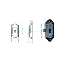 Serratura Mobili Aste Rotanti M93 Meroni