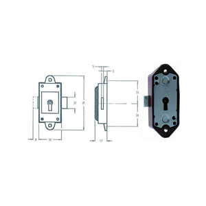 Serratura Mobili Aste Rotanti M93 Meroni