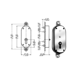 Serratura Mobili Aste Scorrimento M67 Meroni